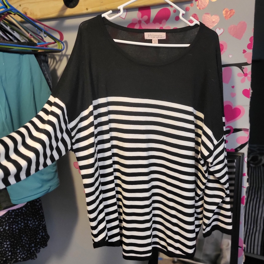 Philosophy Black and White Top